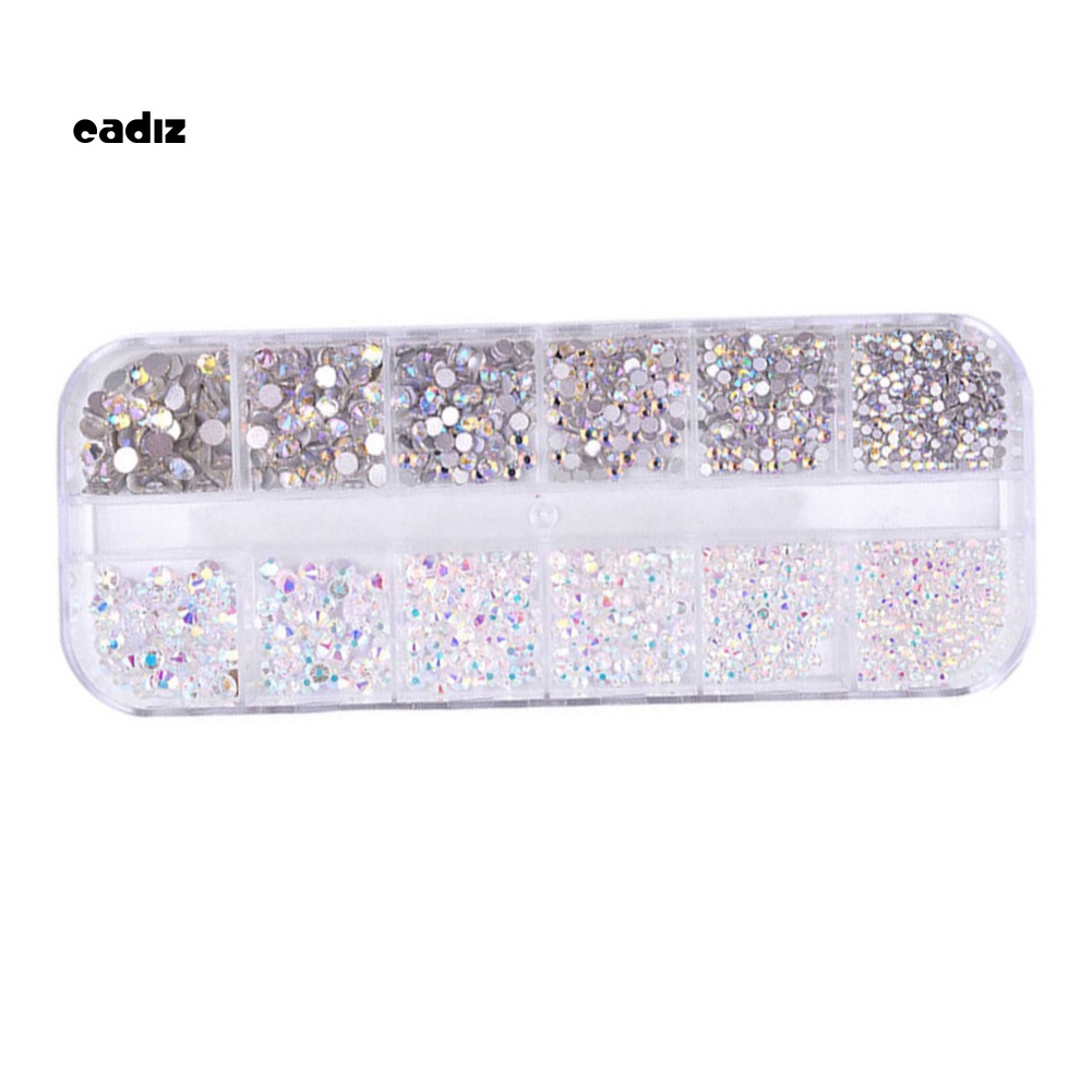 Set 1440 Hạt Cườm 12 Ngăn Dùng Trang Trí Móng Nghệ Thuật DIY