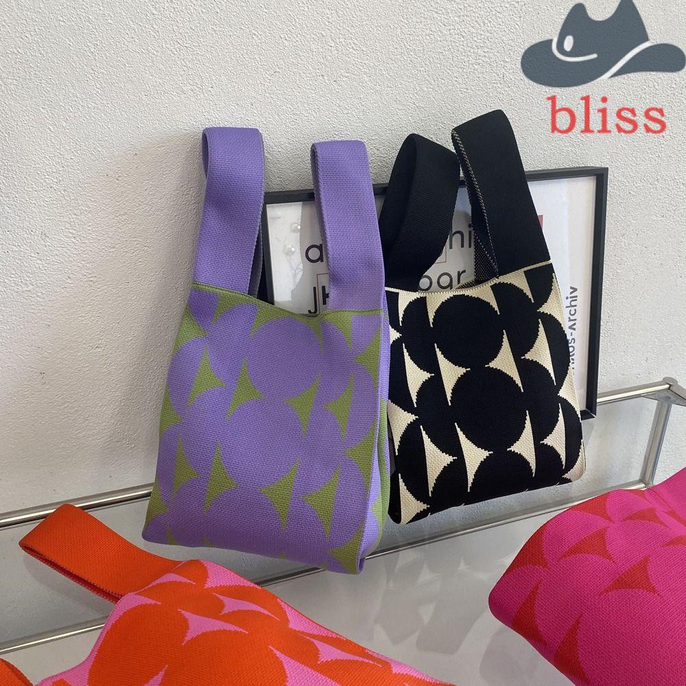 Bliss Túi Tote Co Giãn Phối Màu Ngọt Ngào Phong Cách Hàn Quốc Có Thể Tái Sử Dụng Cho Nữ