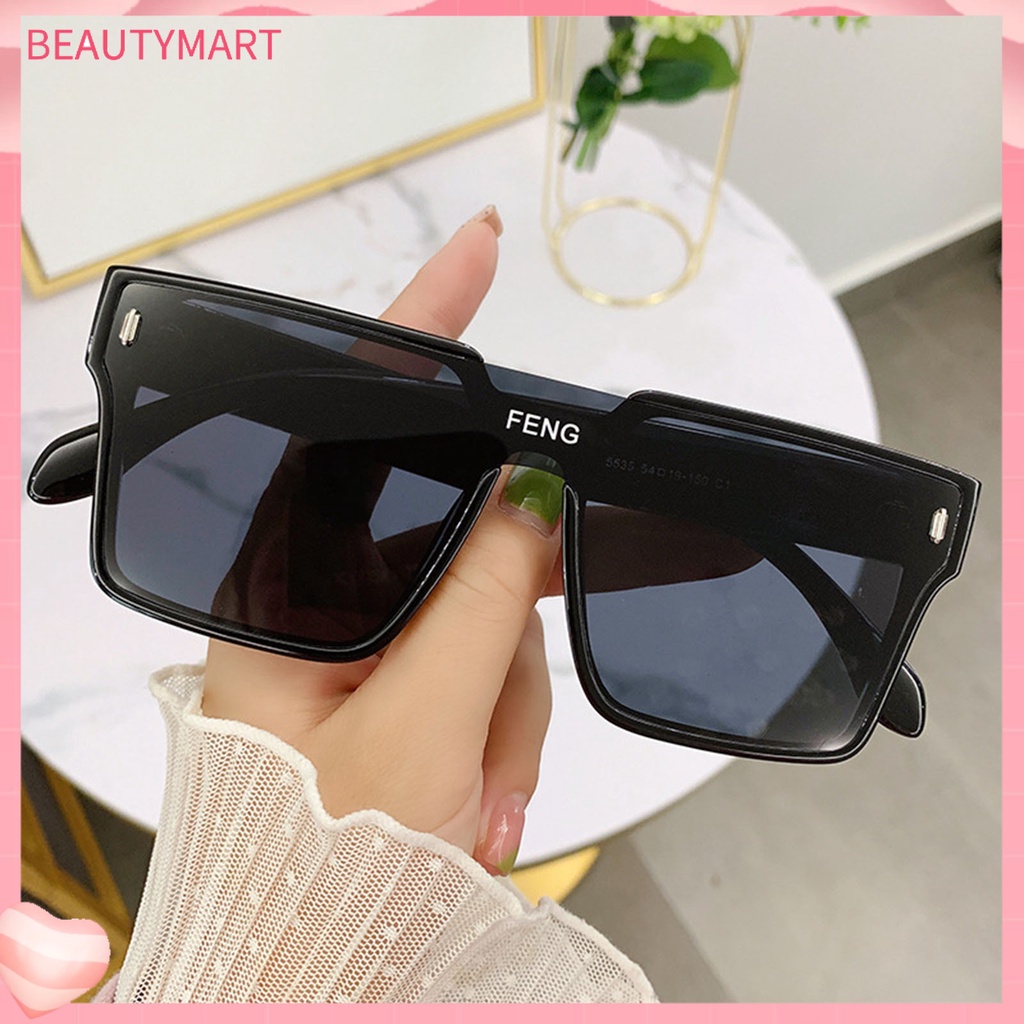 Kính Mát Gọng Vuông Lớn Siêu Nhẹ Chống Tia UV Chống Nắng Màu Sắc Tương Phản Phong Cách Cổ Điển Thời Trang Cho Nam Và Nữ