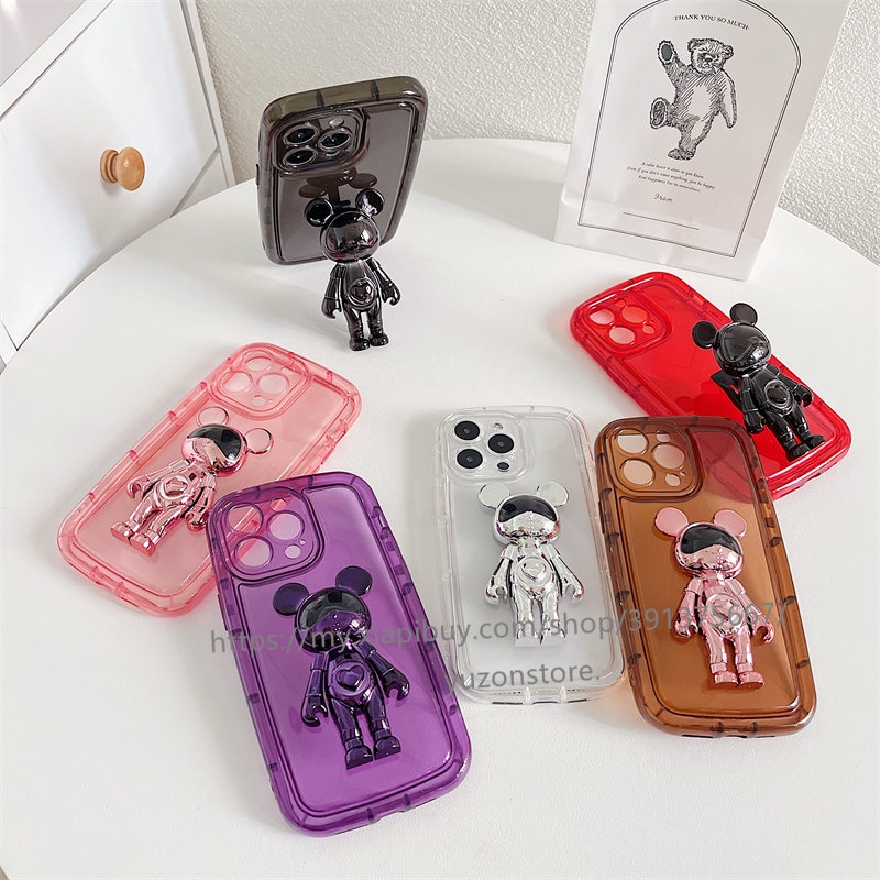 Ốp Điện Thoại Mềm Có Giá Đỡ Hình Gấu Cho Realme 111 Pro + Realme 110 8 5G / Realme 11 Pro + Realme 10 8 5G