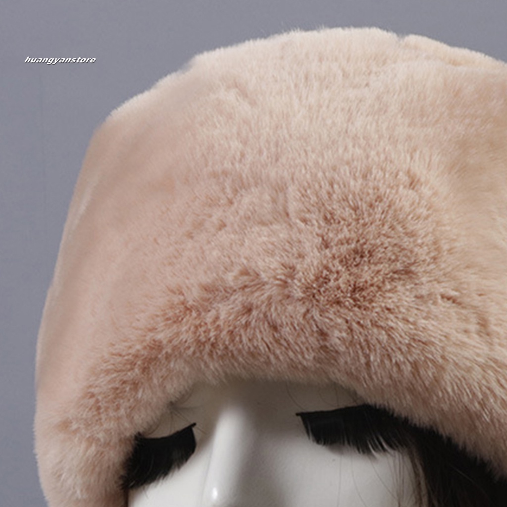 Mũ Beanie Giả Lông Dày Dặn Chống Gió Thời Trang Mùa Đông Cho Nữ