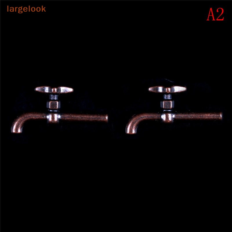 Bộ 2 Vòi Nước Bằng Hợp Kim Tỉ Lệ 1: 12 Dùng Trang Trí Nhà Búp Bê