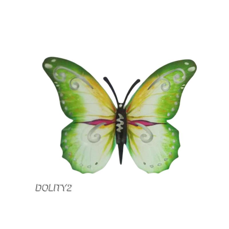 [Dolity2] Hình Dán Tường Nghệ Thuật Bướm Kim Loại Trang Trí Nền Nông Trại