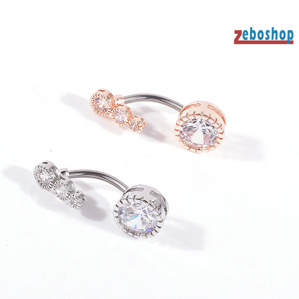 Khuyên Rốn Đính Đá Zircon Thời Trang Cho Nữ