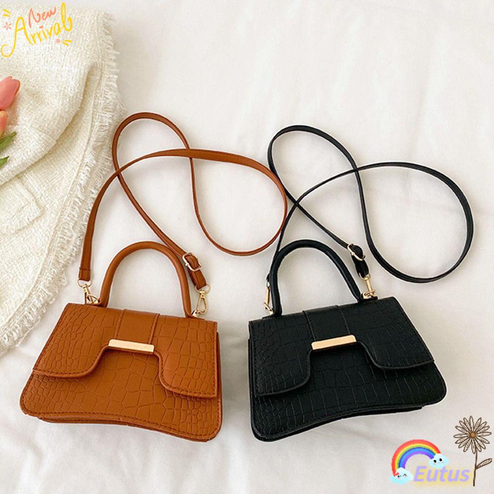 Túi Đeo Chéo Vai Bằng Da PU Màu Trơn Dành Cho Nữ