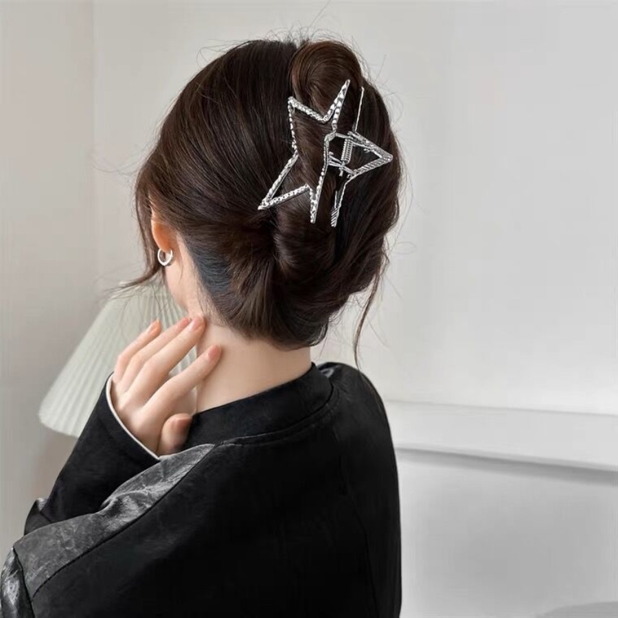 Kẹp Tóc Nhỏ Hình Ngôi Sao Đính Đá Pha Lê Bằng Hợp Kim Phong Cách Hàn Quốc Cho Nữ