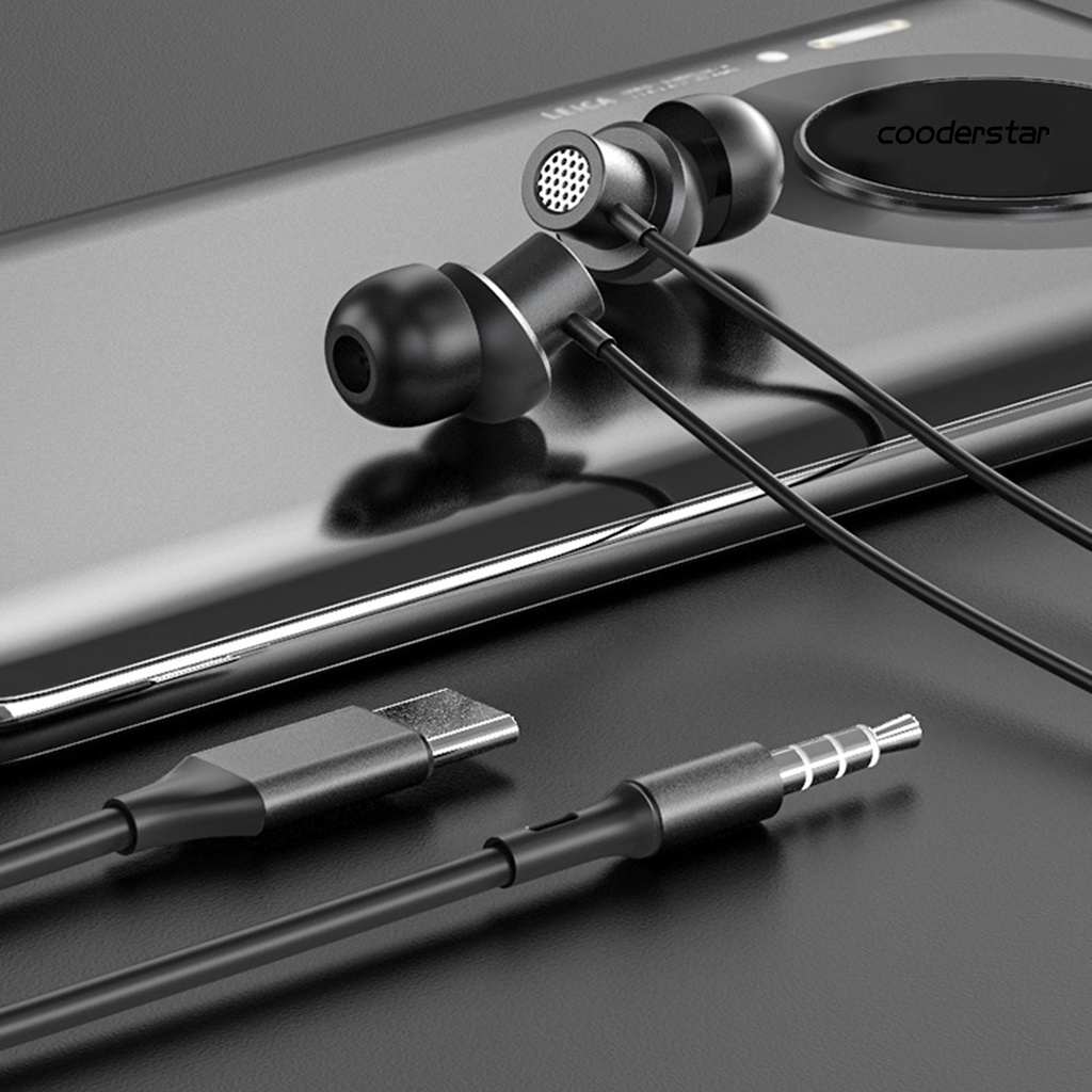 Tai Nghe Nhét Tai TW13 Jack 3.5mm / Type-C Có Micro Chống Ồn Chuyên Dụng Cho Điện Thoại