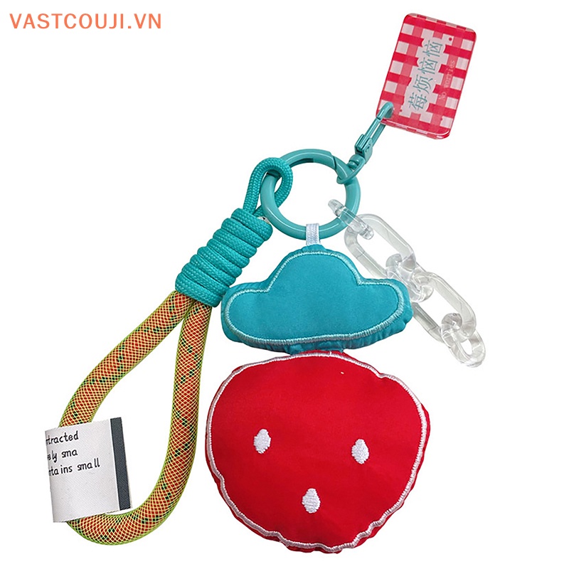 Dây Vải Mềm Treo Móc Khóa / Túi Xách Hình Trái Cây Dễ Thương