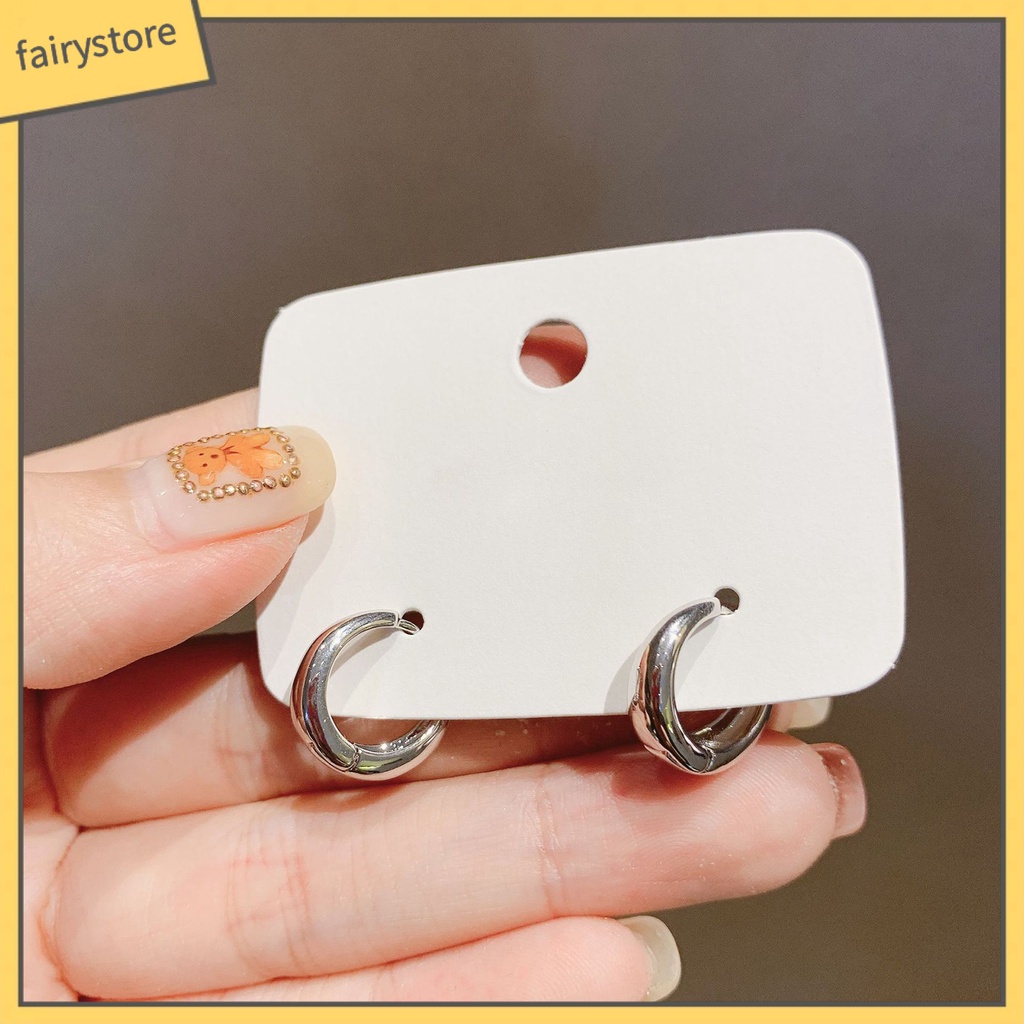 1 Đôi Bông Tai Hình Giọt Nước Dày Mạ Điện Thời Trang Cá Tính