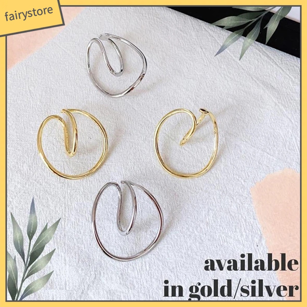 Khuyên Kẹp Vành Tai Họa Tiết Hình Học Phong Cách Vintage