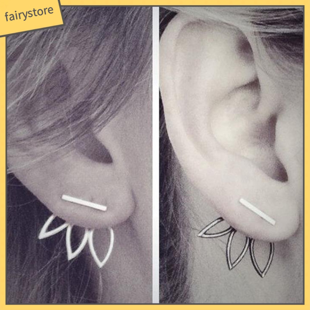 Bông Tai Hợp Kim Hình Hoa Sen Rỗng Thanh Lịch Sáng Tạo Cho Nữ