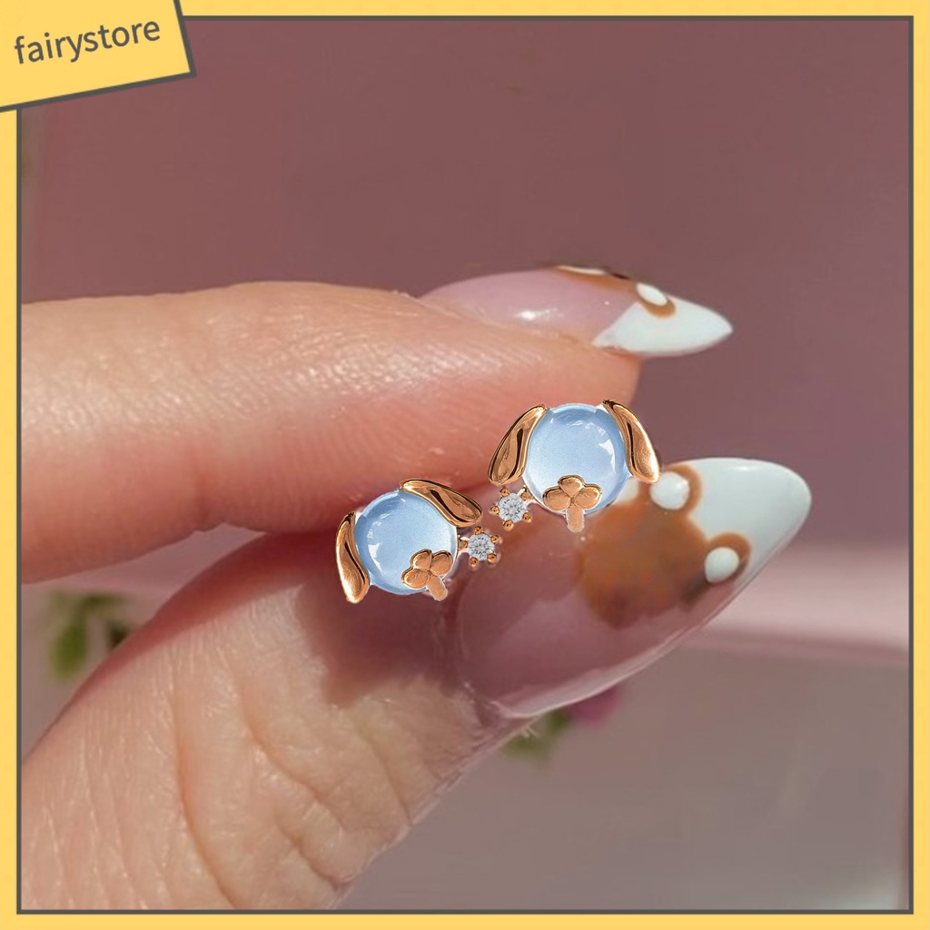 1 Đôi Bông Tai Hình Động Vật Đính Đá Zircon Thời Trang Dành Cho Nữ