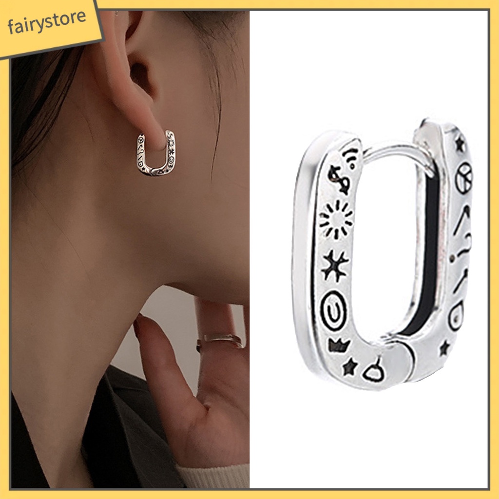 [FRO] 1 Khuyên Tai Dạng Xoắn Ốc Màu Bạc Bóng Cao Quyến Rũ Sáng Bóng Quyến Rũ Cho Nữ