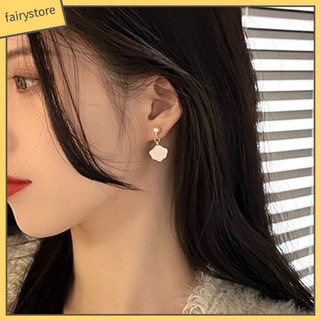 1 Đôi Bông Tai Hình Đám Mây Đính Ngọc Trai Giả Dễ Thương Dành Cho Nữ