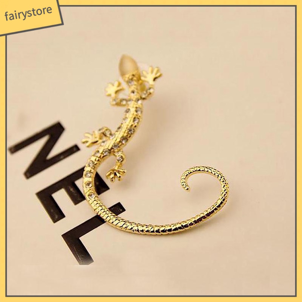1 Khuyên Vành Tai Hình Thằn Lằn Đính Đá Thời Trang Cho Nữ