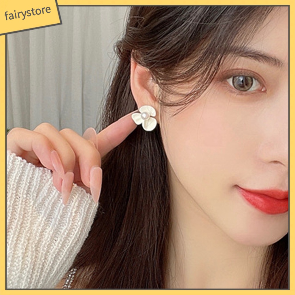 [FRO] 1 Cặp Bông Tai Dạng Kẹp Đính Đá Sáng Bóng Quyến Rũ Dễ Phối Đồ Dành Cho Cuộc Sống Hàng Ngày