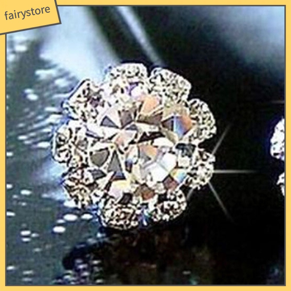 1 Đôi Bông Tai Đính Đá Thời Trang Dành Cho Nữ