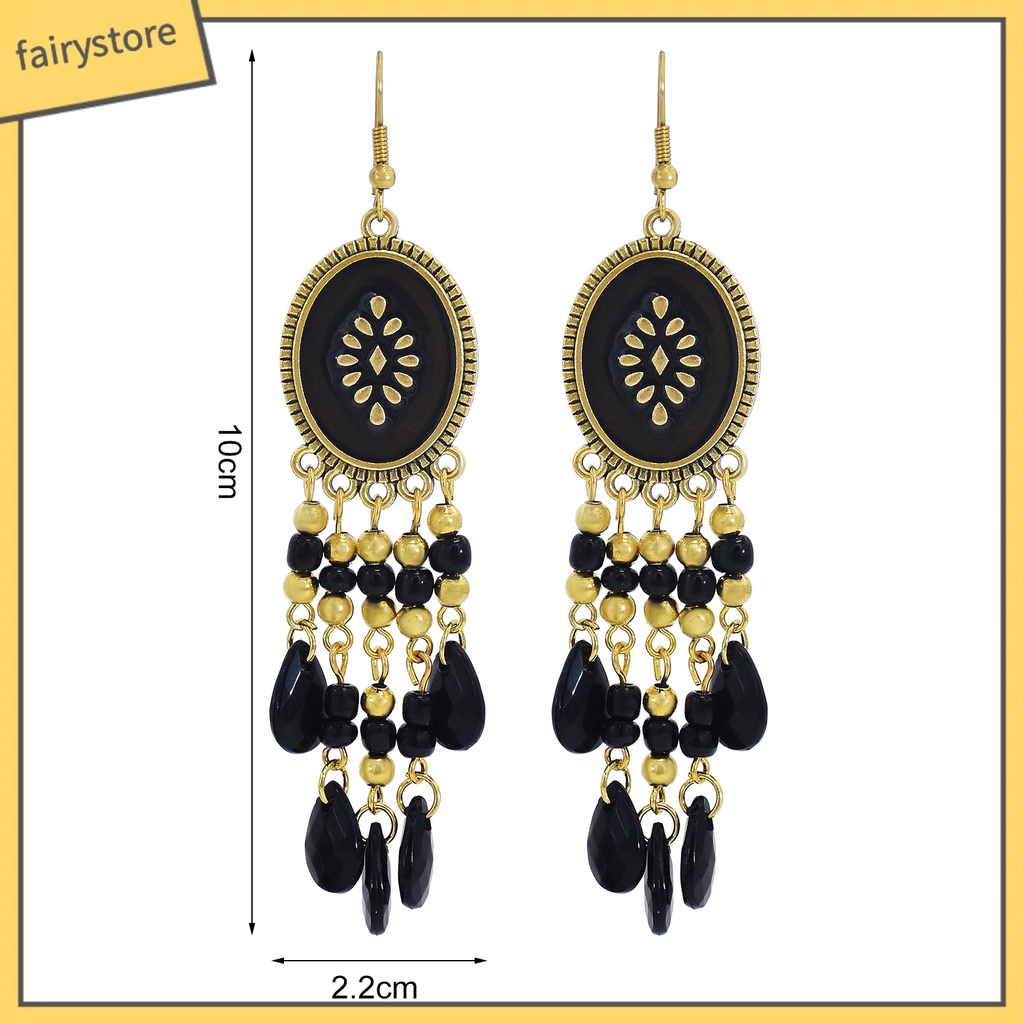 1 Đôi Bông Tai Hình Giọt Nước Phong Cách Gothic Cổ Điển