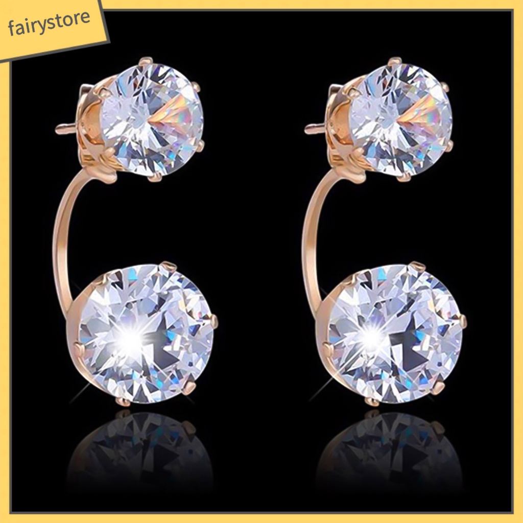 Bông Tai Hình Giọt Nước Đính Đá Bằng Hợp Kim Thời Trang Dành Cho Nữ