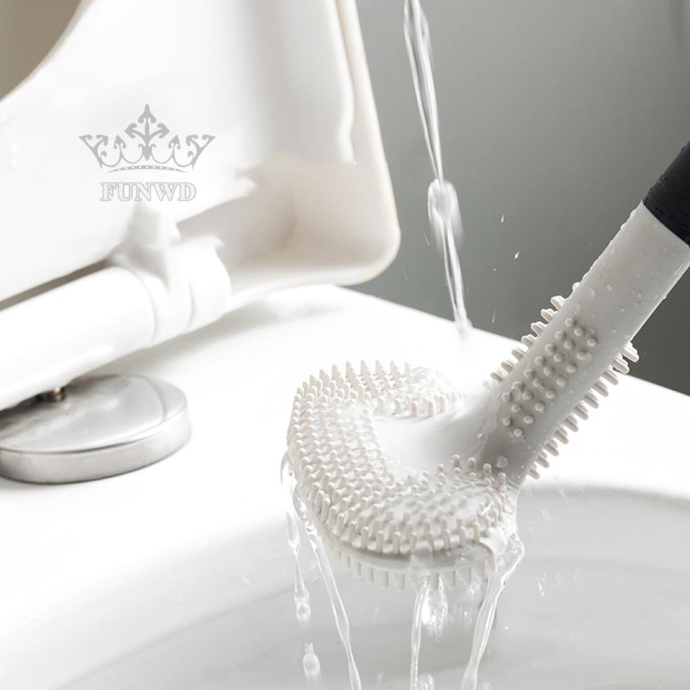 Bàn Chải Vệ Sinh Toilet Bằng Silicone Linh Hoạt Tiện Dụng