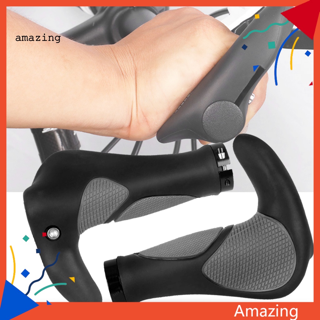 Bộ 2 Bọc Tay Lái Xe Đạp Leo Núi Bằng Cao Su Mềm Chống Trượt In Họa Tiết Thiết Kế Tiện Dụng