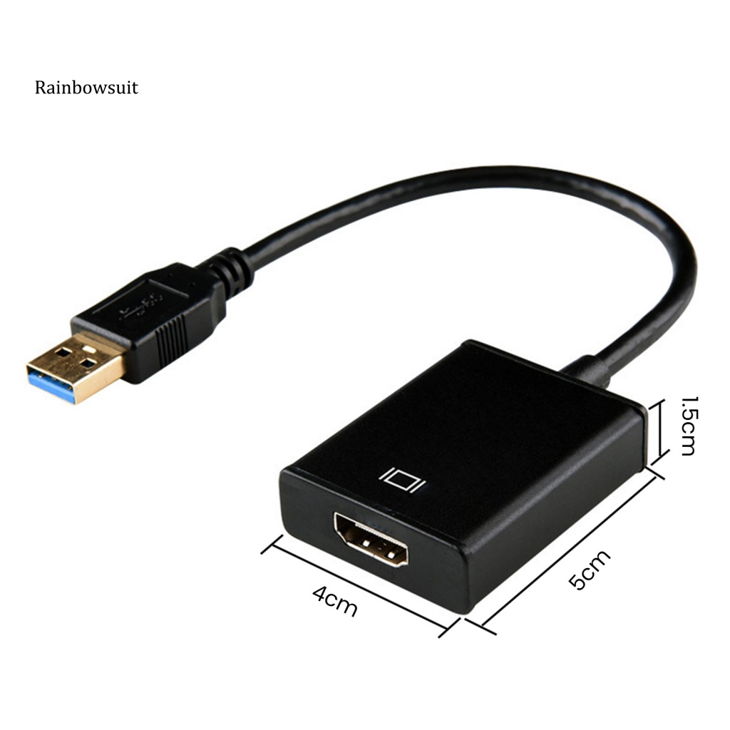 Bộ Thiết Bị Chuyển Đổi Âm Thanh / Video Từ USB 3.0 Sang HDMI 1080P Cho Windows XP 10 / 8 / 7