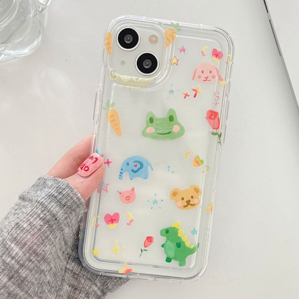 Ốp Điện Thoại TPU Mềm Chống Sốc Họa Tiết Hoạt Hình Graffiti Cho IPhone 11 14 13 12 Pro Max XS XR 7 8 Plus