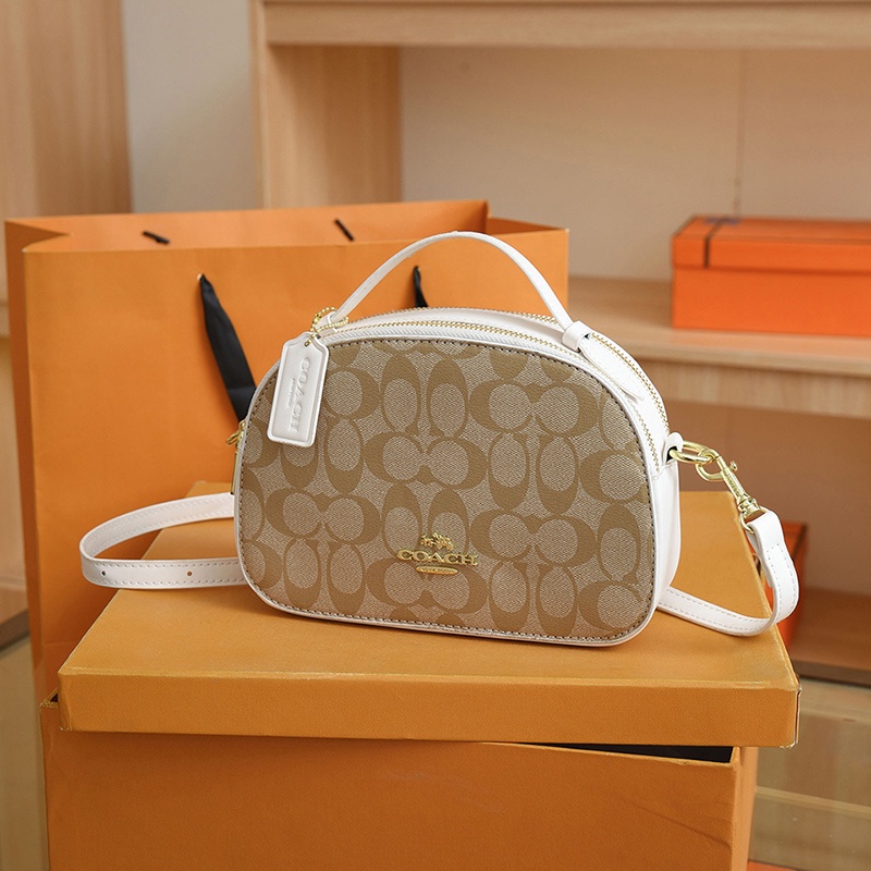 COACH7656 Chest Crossbody  Camera Bag Sling Bag Women Classic Retro popular