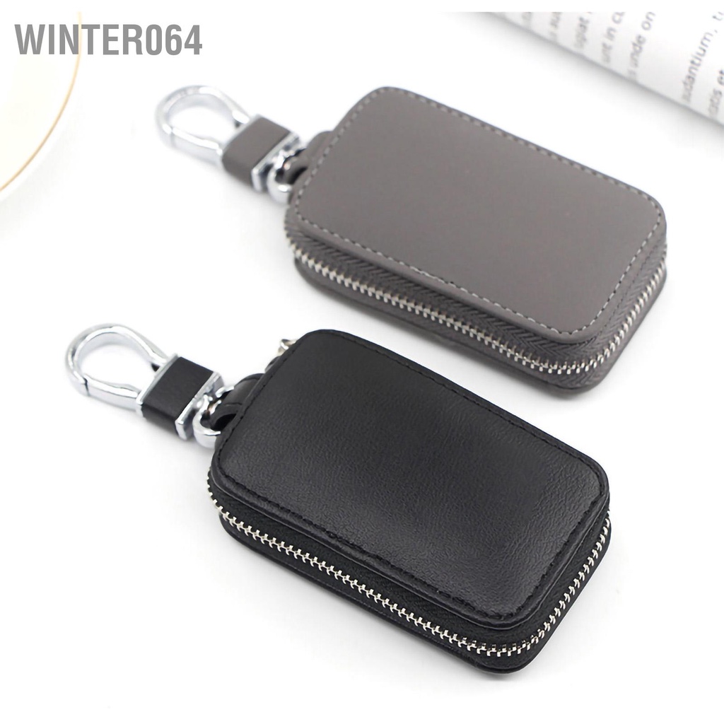 Winter064 Hộp đựng chìa khóa ô tô có kéo di động Chất liệu PU mượt mà hơn Giá đỡ dễ thương để lưu trữ mang theo