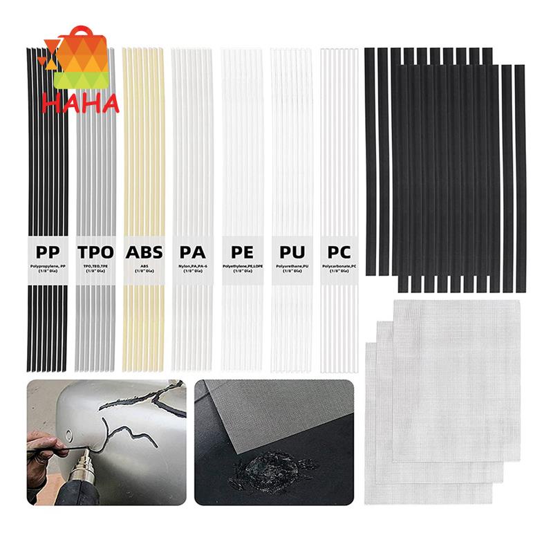 Bộ 75 Que Hàn 13 inch Bằng Nhựa Kèm Lưới Thép Không Gỉ Dùng Sửa Chữa Cản Xe Hơi / Thuyền Kayak