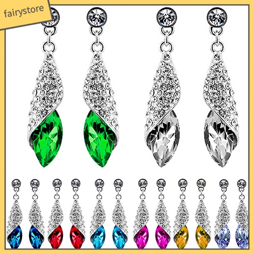 Bông Tai Đính Đá Lấp Lánh Thời Trang Dành Cho Nữ