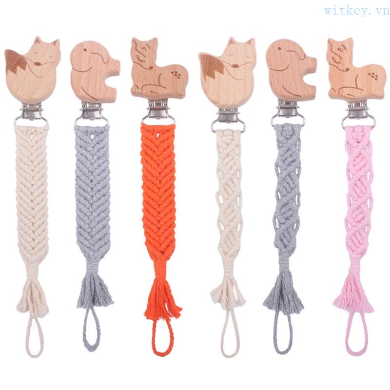 Dây Kẹp Núm Vú Giả Họa Tiết Hoạt Hình Dễ Thương Cho Bé Giá Đỡ