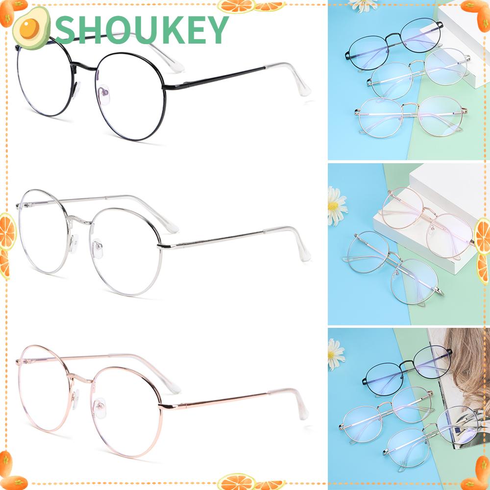 Mắt Kính Gọng Kim Loại Tròn Siêu Nhẹ Phong Cách Vintage