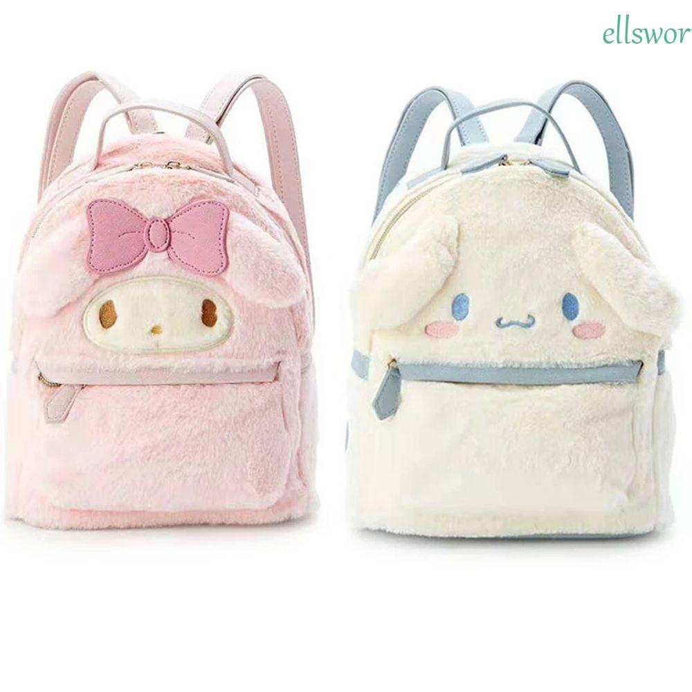 Ba Lô Đeo Vai Nhồi Bông Họa Tiết Anime My Melody Cinnamoroll Dễ Thương