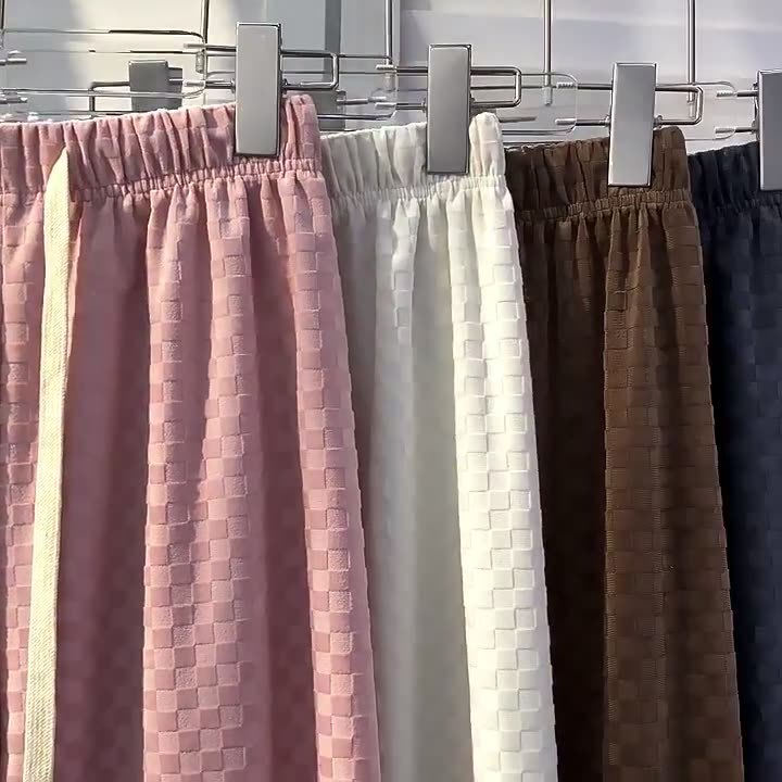DIDIKA Quần Dài Ống Rộng Lưng Cao Vải Cotton Lụa Mát Thoáng Khí Thời Trang Mùa Hè Cho Nữ