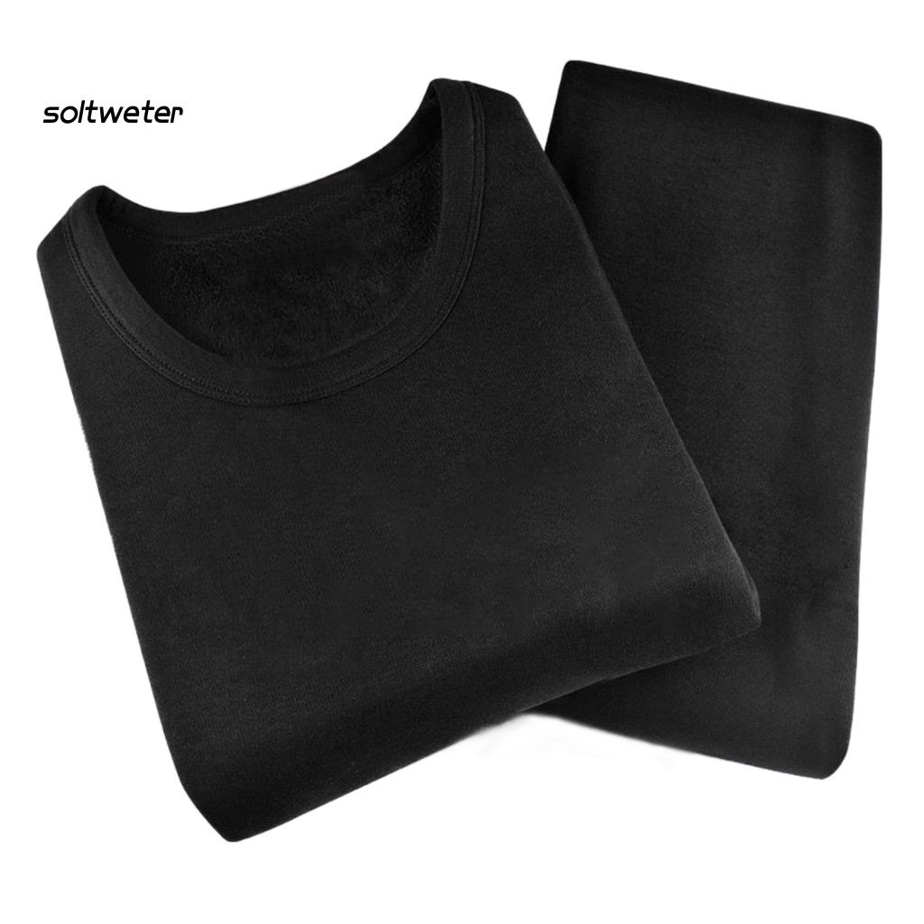 Bộ Đồ Lót 2 Mảnh Gồm Áo Cổ Thuyền Tay Dài Vải Lông Dày Dặn Lưng Cao Co Giãn Chống Dầu Mỡ Độ Co Giãn Cao Cho Nam