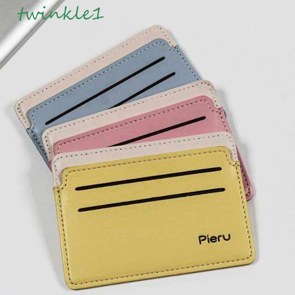 Ví Đựng Thẻ Mini Màu Kẹo Ngọt Có Khóa Kéo Dành Cho Nam Nữ