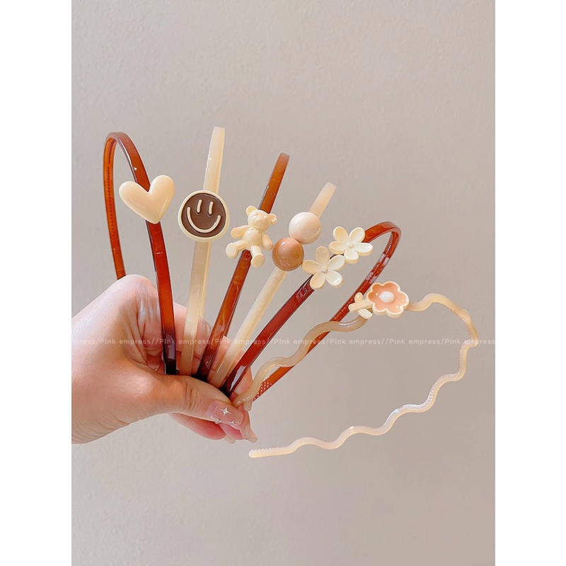 Băng Đô Hoa Màu Trà Sữa Thời Trang Mùa Hè Hàn Quốc Dễ Thương Dành Cho Bé Gái