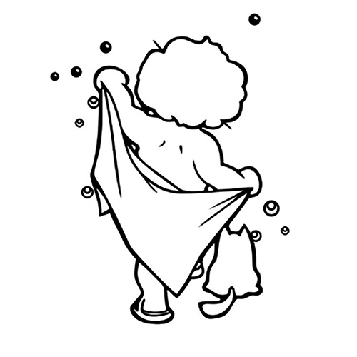 Miếng Dán Tường Trang Trí Hình Vòi Hoa Sen Nghệ Thuật Tháo Rời Được Dành Cho Phòng Tắm Trẻ Em