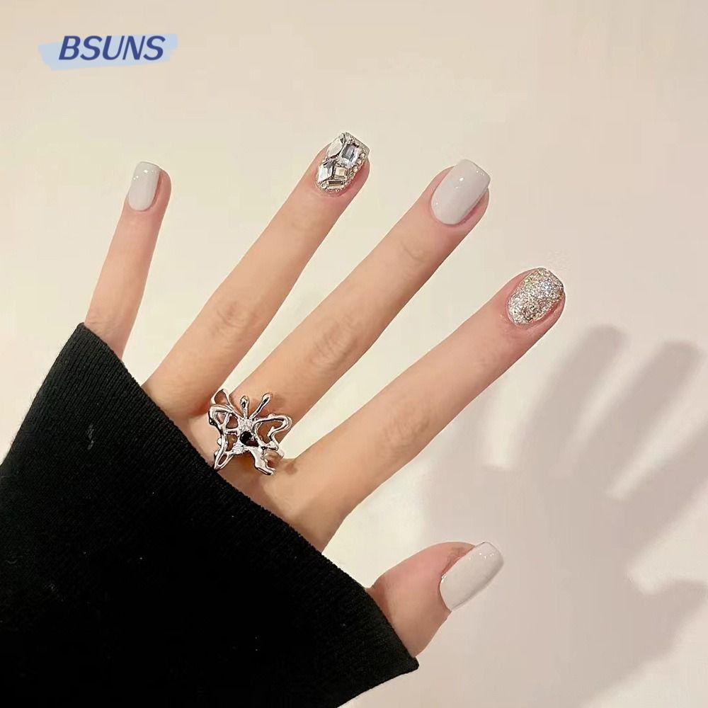 Bộ Móng Tay Giả Có Thể Tháo Rời Đầu Vuông DIY