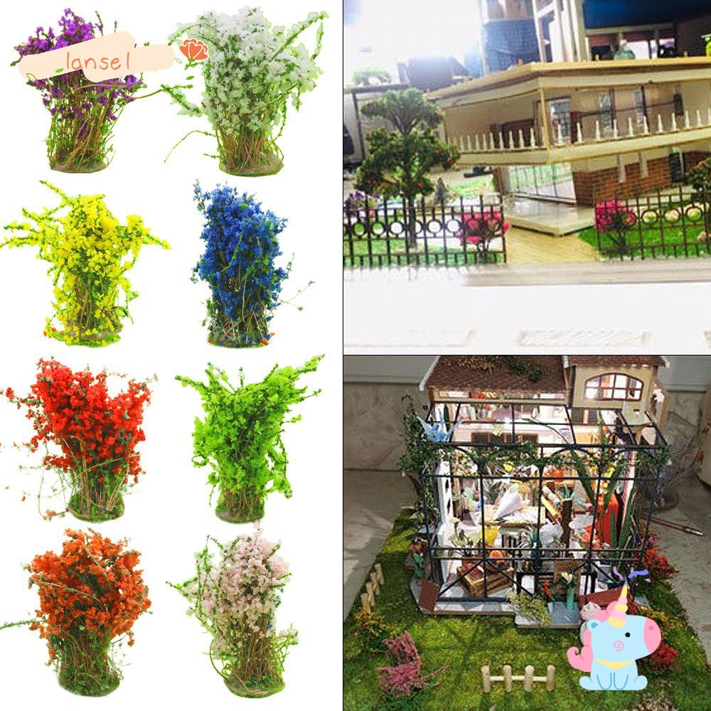 Set 4 Cụm Hoa Giả Dùng Trang Trí Tiểu Cảnh DIY