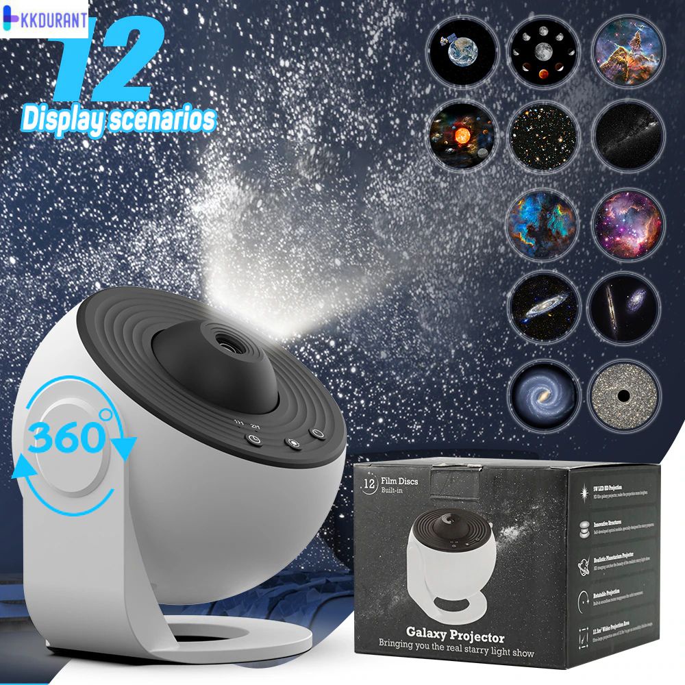 LED Xoay Máy Chiếu Bầu Trời đầy Sao đèn đêm 12 Trong 1 Cung Thiên Văn Chiếu ánh Sáng Lãng Mạn Quà Tặng Sáng Tạo Cho Trẻ Em Kkdurant