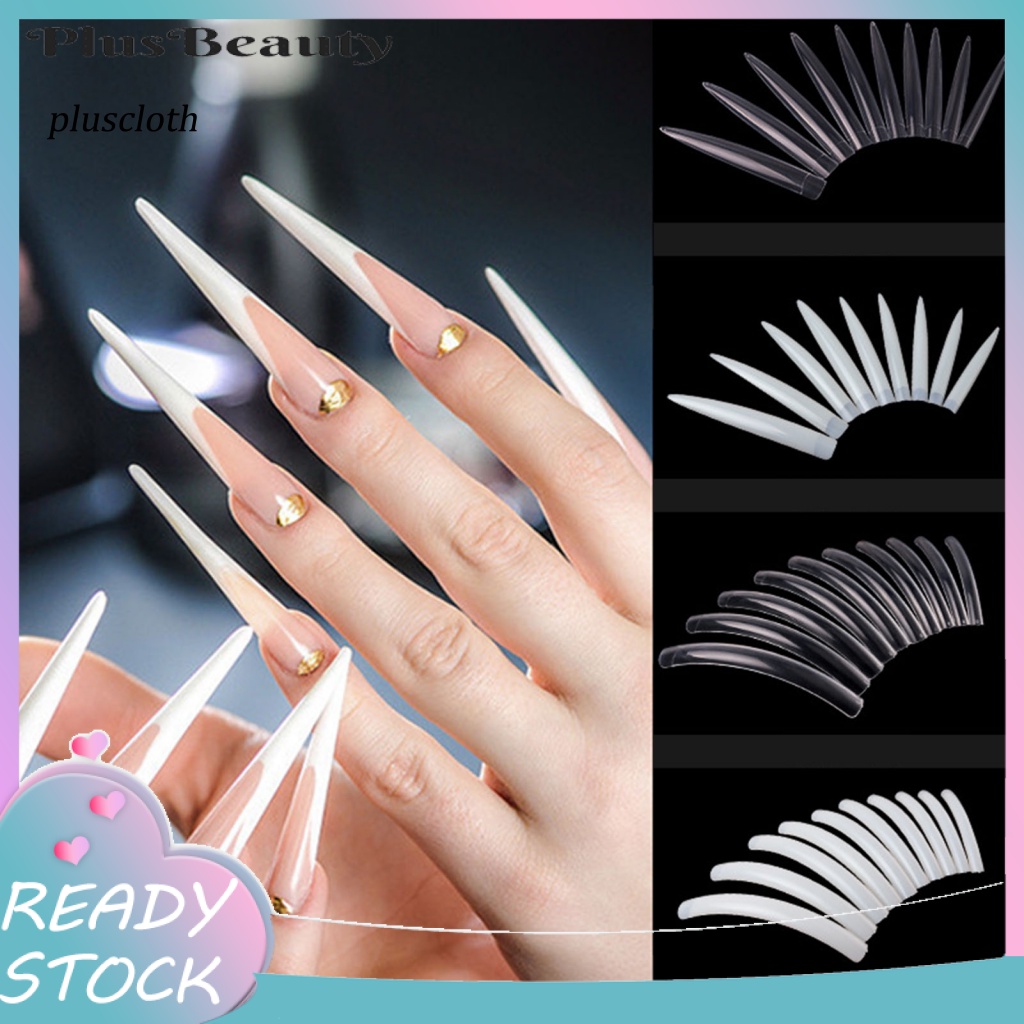 Set 10 Phụ Kiện Trang Trí Móng Tay Siêu Dài Hình Chữ V