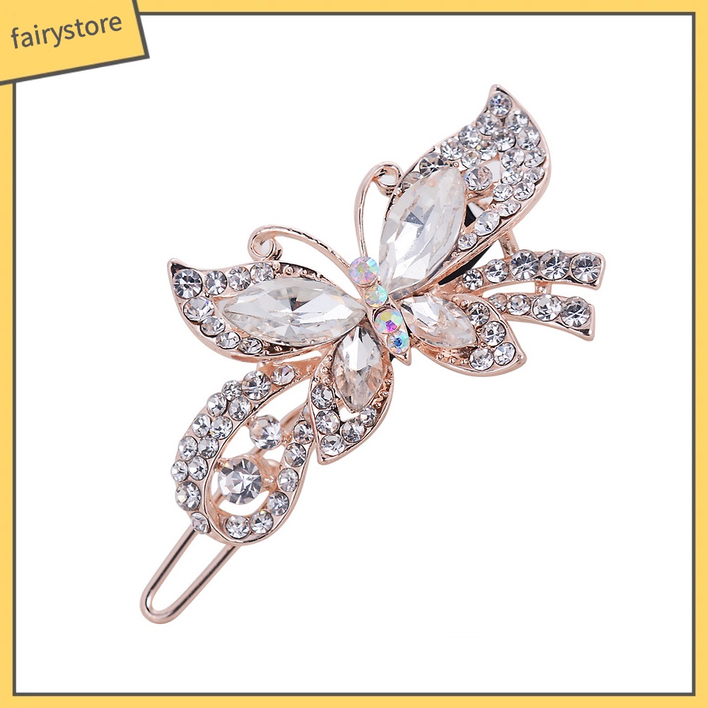 Kẹp Tóc Hình Bướm Đính Đá Thời Trang Cho Nữ