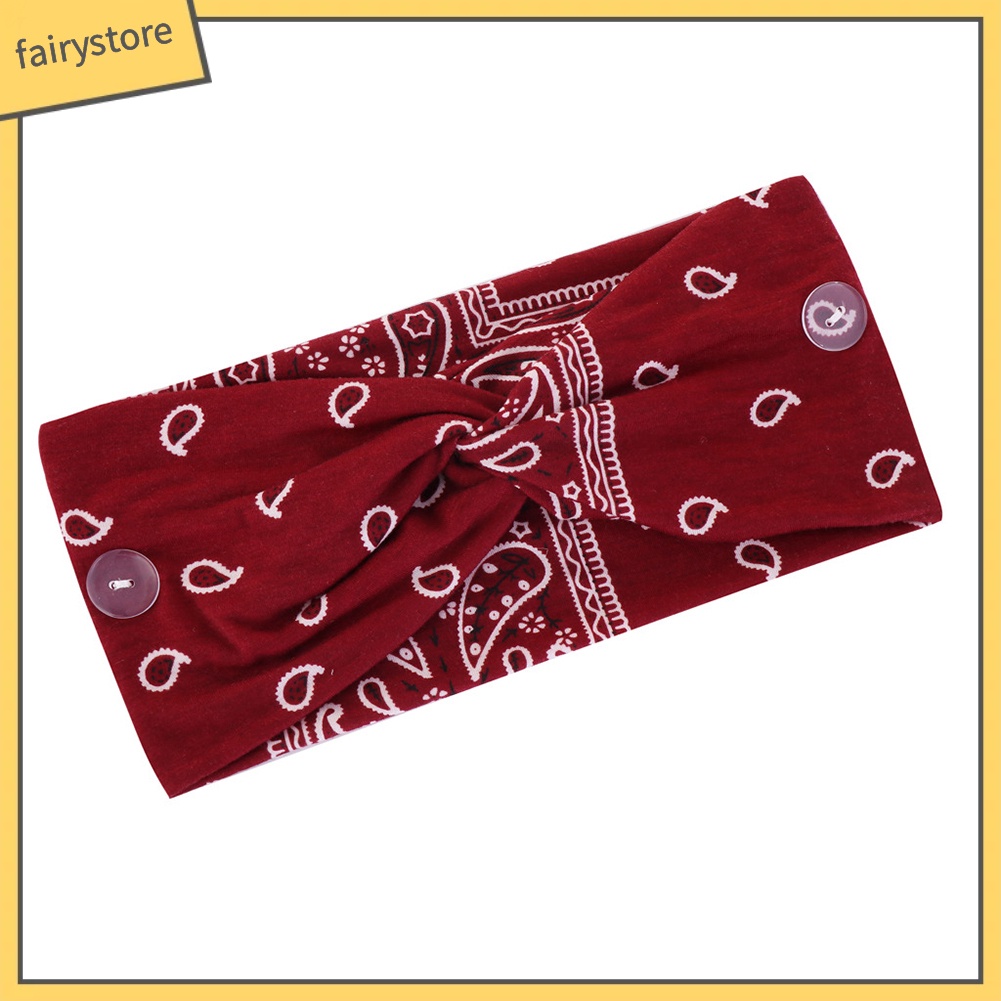 Băng Đô Cài Tóc Co Giãn In Họa Tiết Hoa Xinh Xắn Thời Trang Cho Nữ