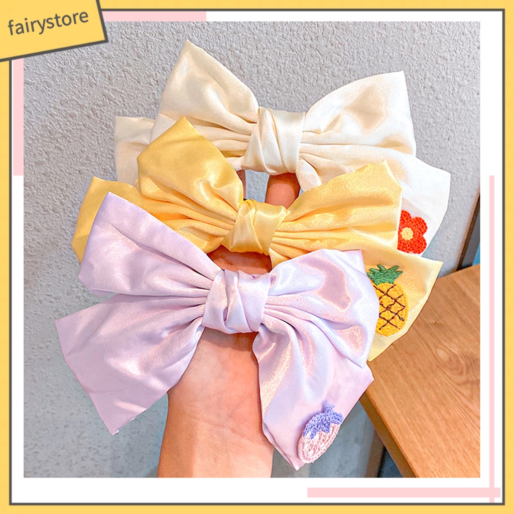 Set 10 Kẹp Tóc Hình Nơ / Trái Cây / Hoa Xinh Xắn Dành Cho Bé Gái