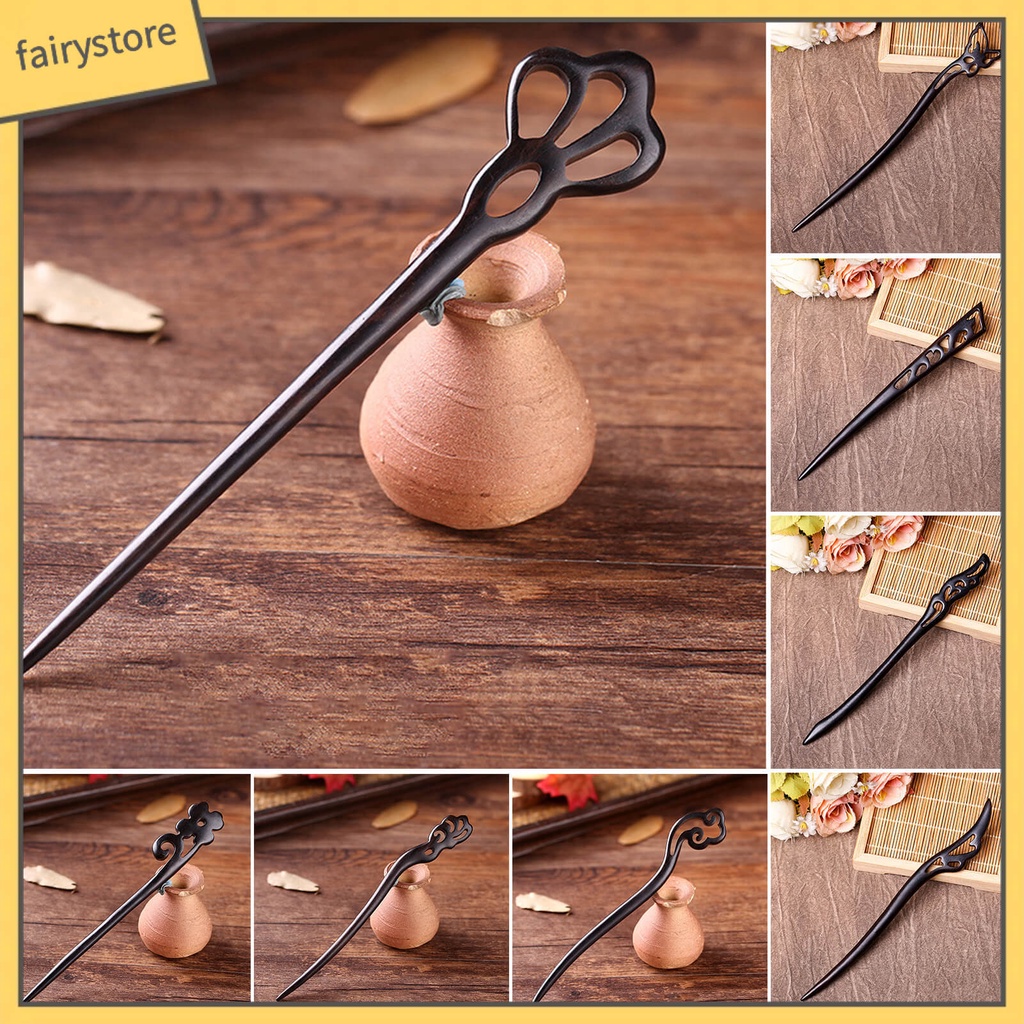 Trâm Cài Tóc Bằng Gỗ Trong Suốt Phong Cách Trung Hoa Cổ Điển Cho Nữ