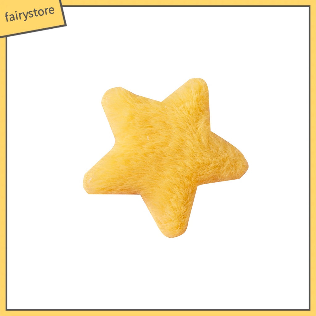 Set 4 Kẹp Tóc Hình Ngôi Sao Năm Cánh Màu Trơn Mềm Mại Chống Trượt