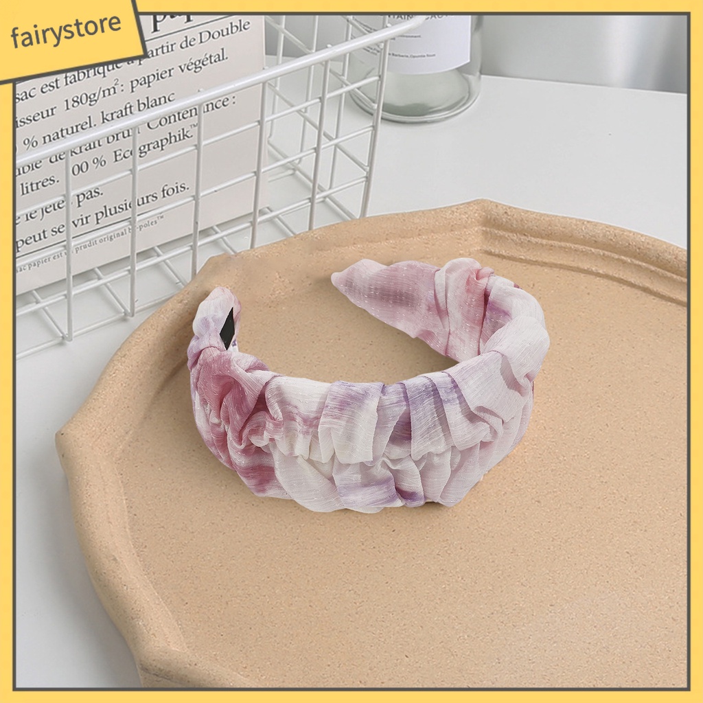 Băng Đô Vải Tuyn Chống Trượt Màu Sắc Gradient Ngọt Ngào Dành Cho Nữ