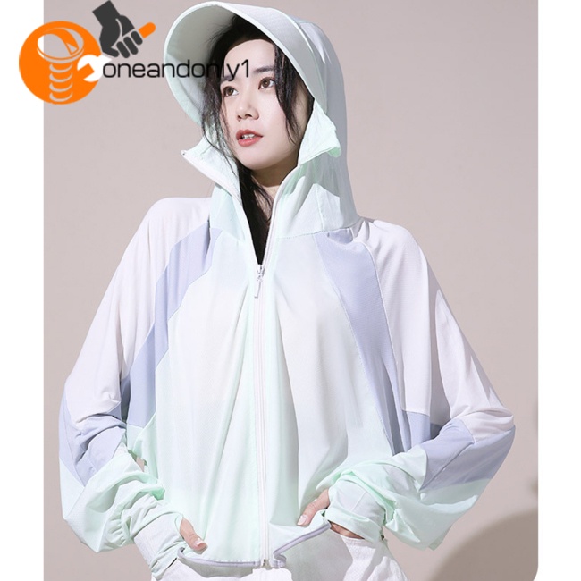 Áo Khoác Chống Nắng Thoáng Khí Bảo Vệ Khỏi Tia Uv Màu Tương Phản Thời Trang Mùa Hè Cho Nữ